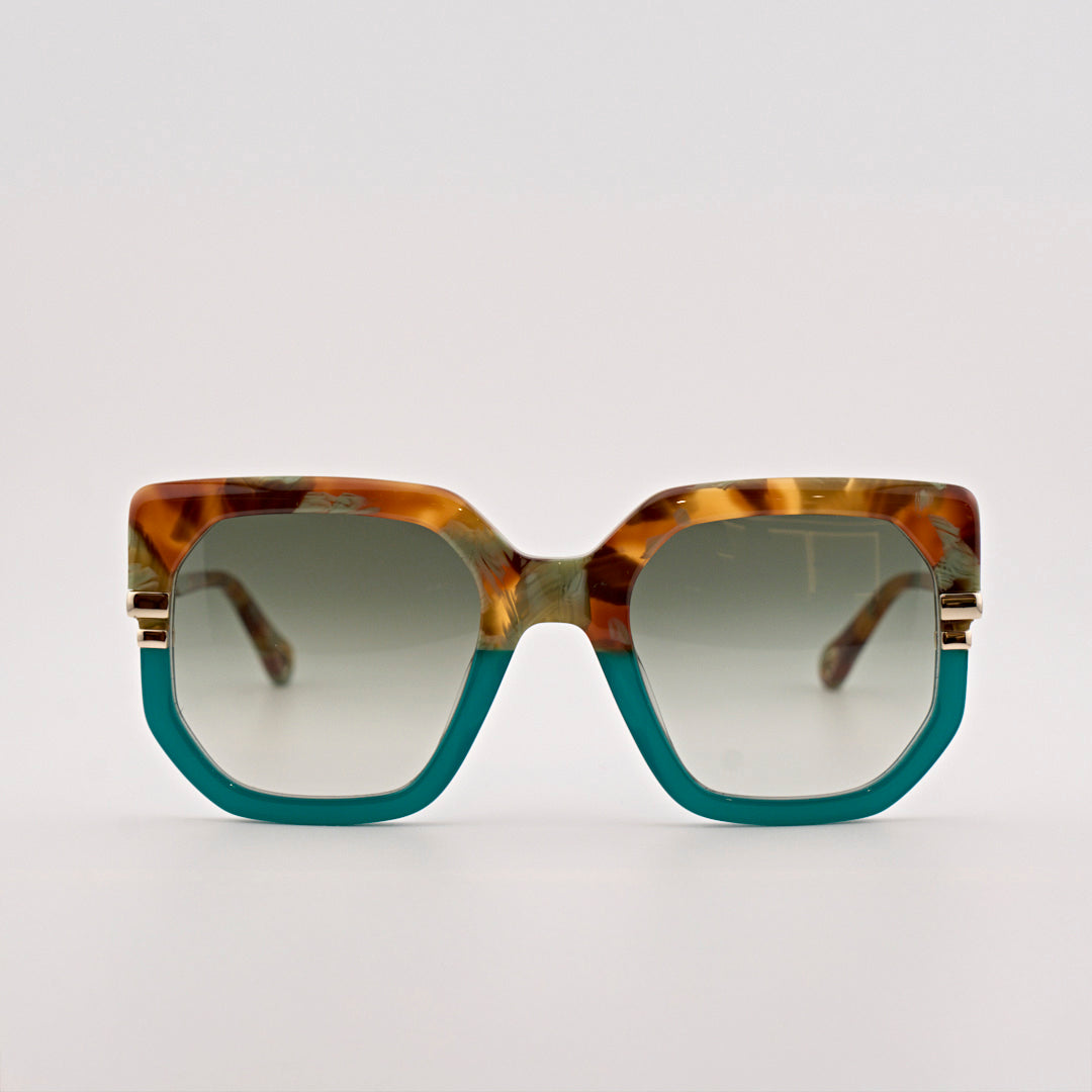 CHLOÉ CH0240S bicolor tartarugato verde