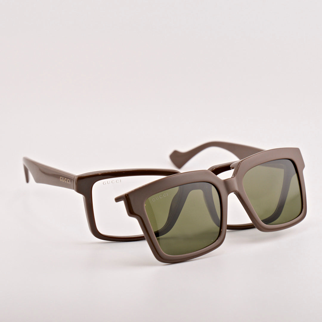 GUCCI GG1543S 004 Magnetic Clip-on marrone