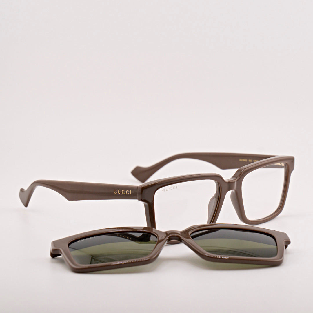 GUCCI GG1543S 004 Magnetic Clip-on marrone